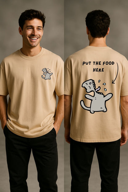 Hungry Cat Printed Oversize T-Shirt
