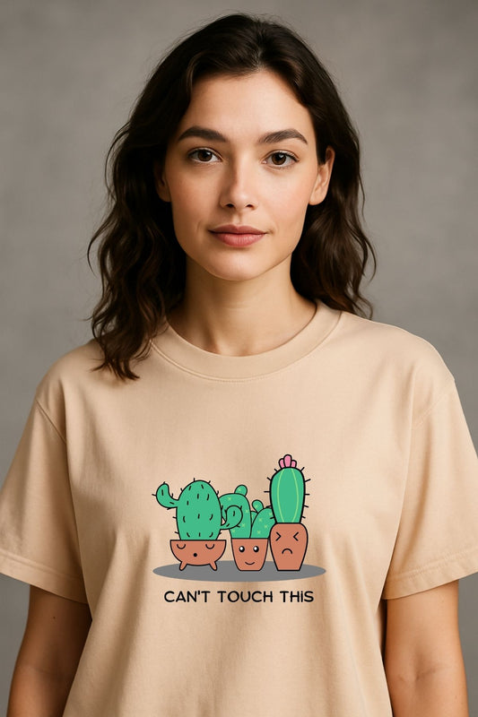Cant Touch This Printed Oversize T-Shirt
