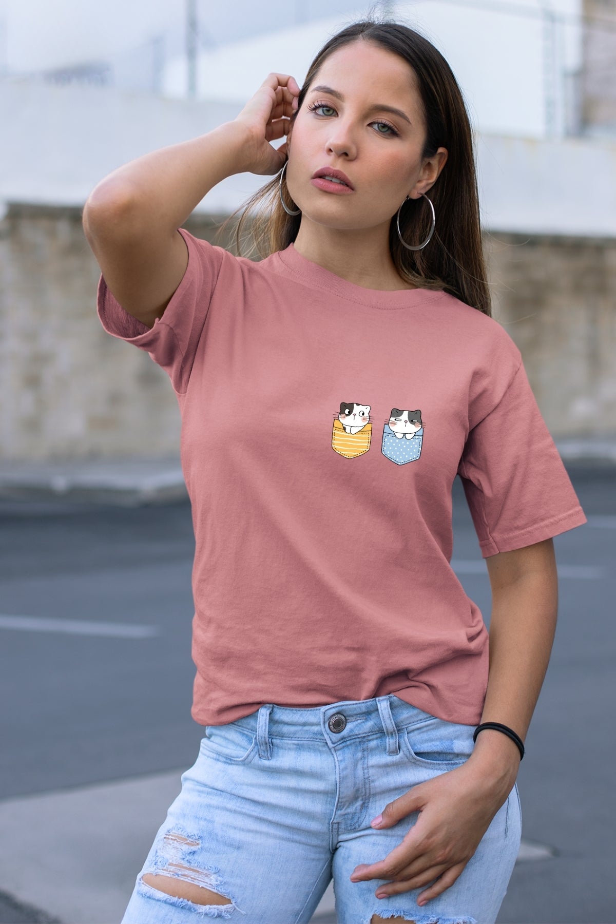 Cute Kitty Yl-BL Unisex T-Shirt