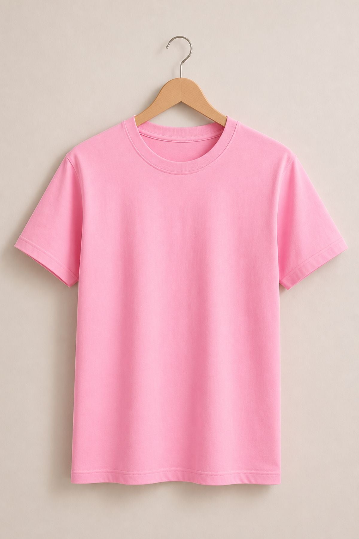 Pink Premium Plain T-Shirt