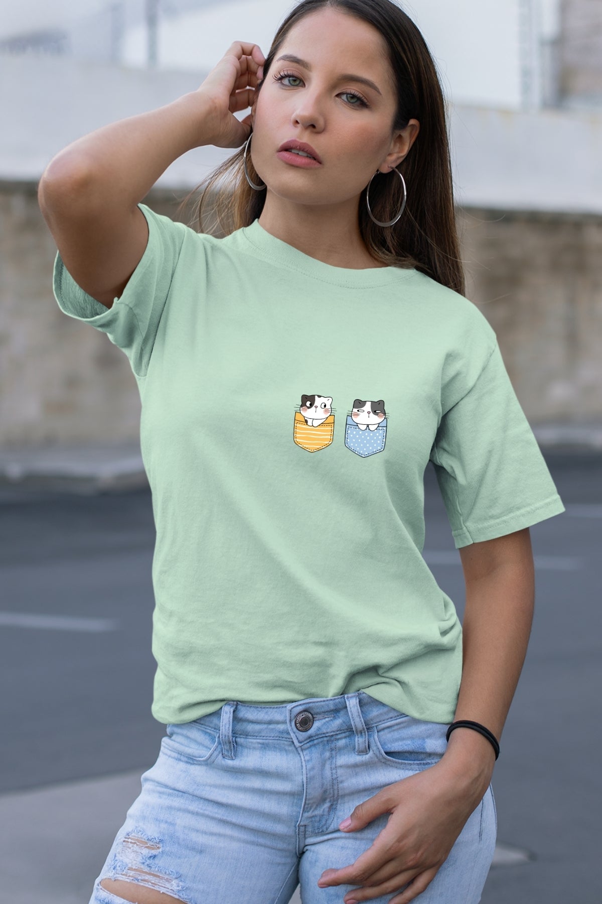 Cute Kitty Yl-BL Unisex T-Shirt
