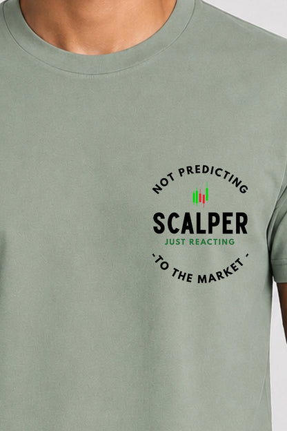 Scalper Trade Type Pocket Size Printed Unisex Trading T-Shirt