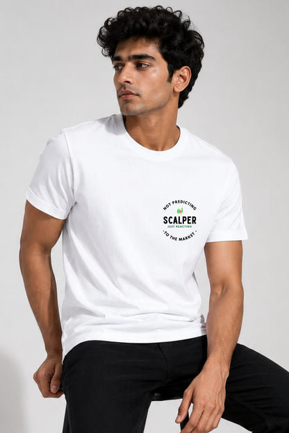 Scalper Trade Type Pocket Size Printed Unisex Trading T-Shirt