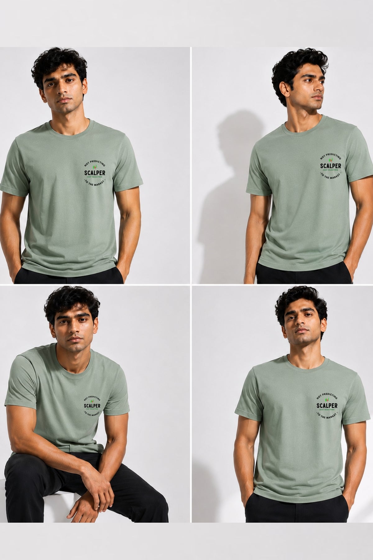Scalper Trade Type Pocket Size Printed Unisex Trading T-Shirt