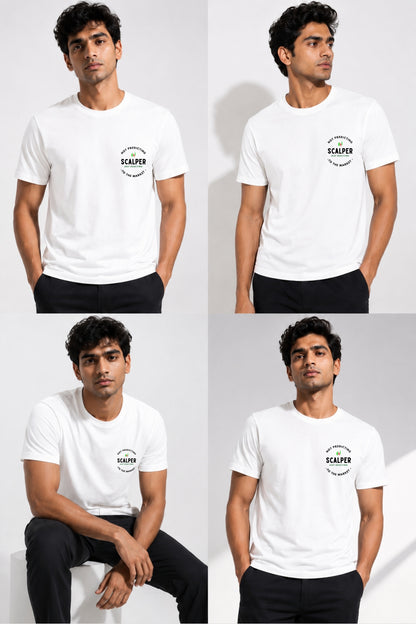 Scalper Trade Type Pocket Size Printed Unisex Trading T-Shirt
