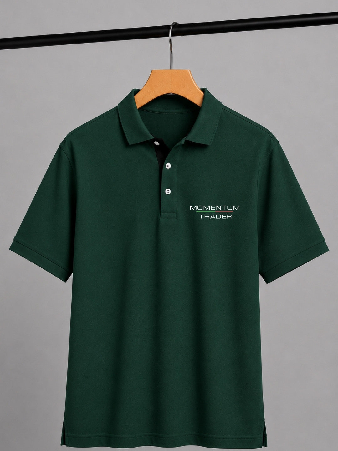 Momentum Trader Pine Green Polo Trading T-Shirt