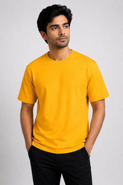 Mustard Premium Plain T-Shirt