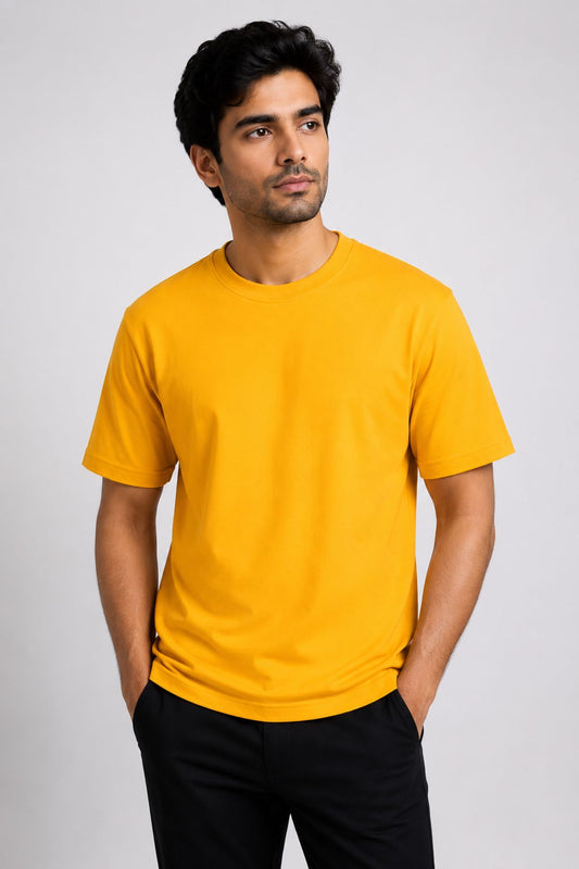 Mustard Premium Plain T-Shirt