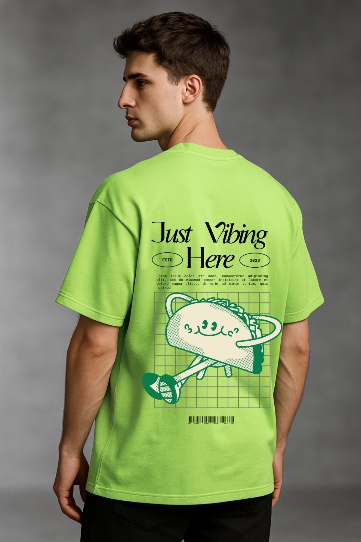 Taco Vibing Printed Oversize T-Shirt