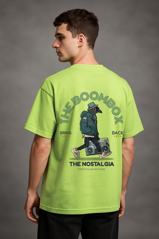 Boombox Music Printed Oversize T-Shirt