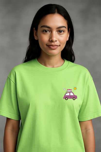 Road Trip Travel Printed Oversize T-Shirt