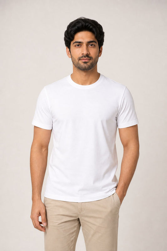 White Premium Plain T-Shirt