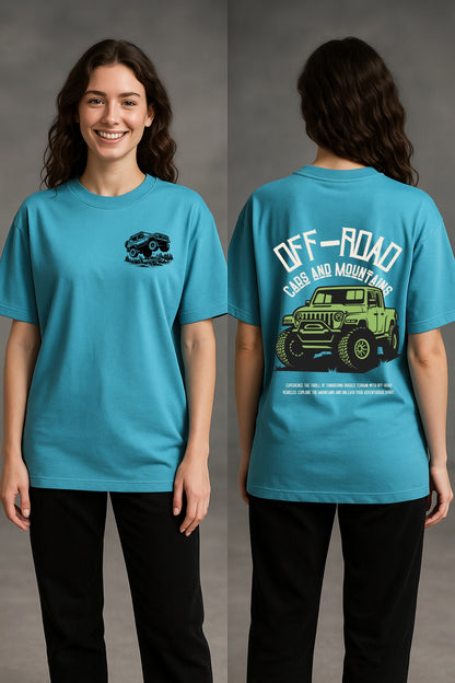 Off Road Car Printed Oversize T-Shirt