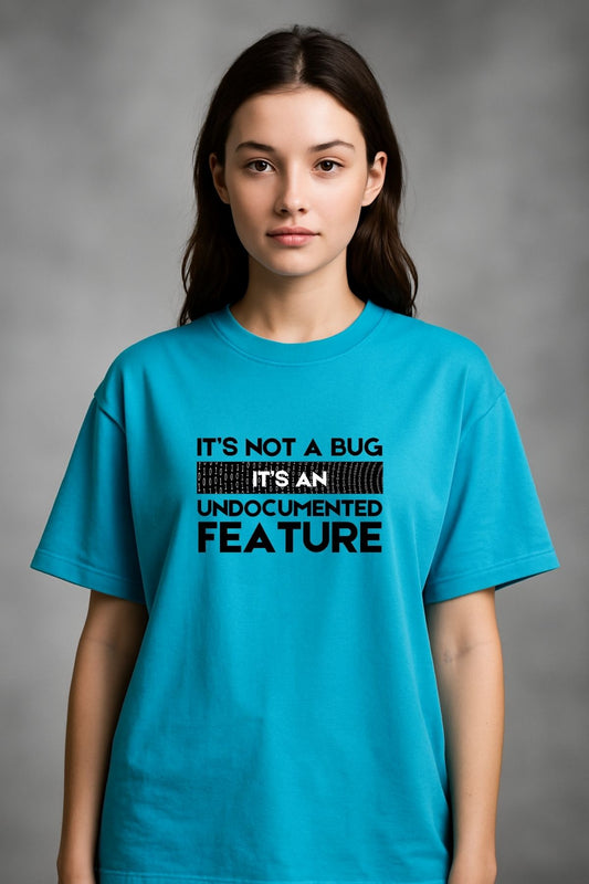 Undocumented Feature Text Printed Oversize T-Shirt