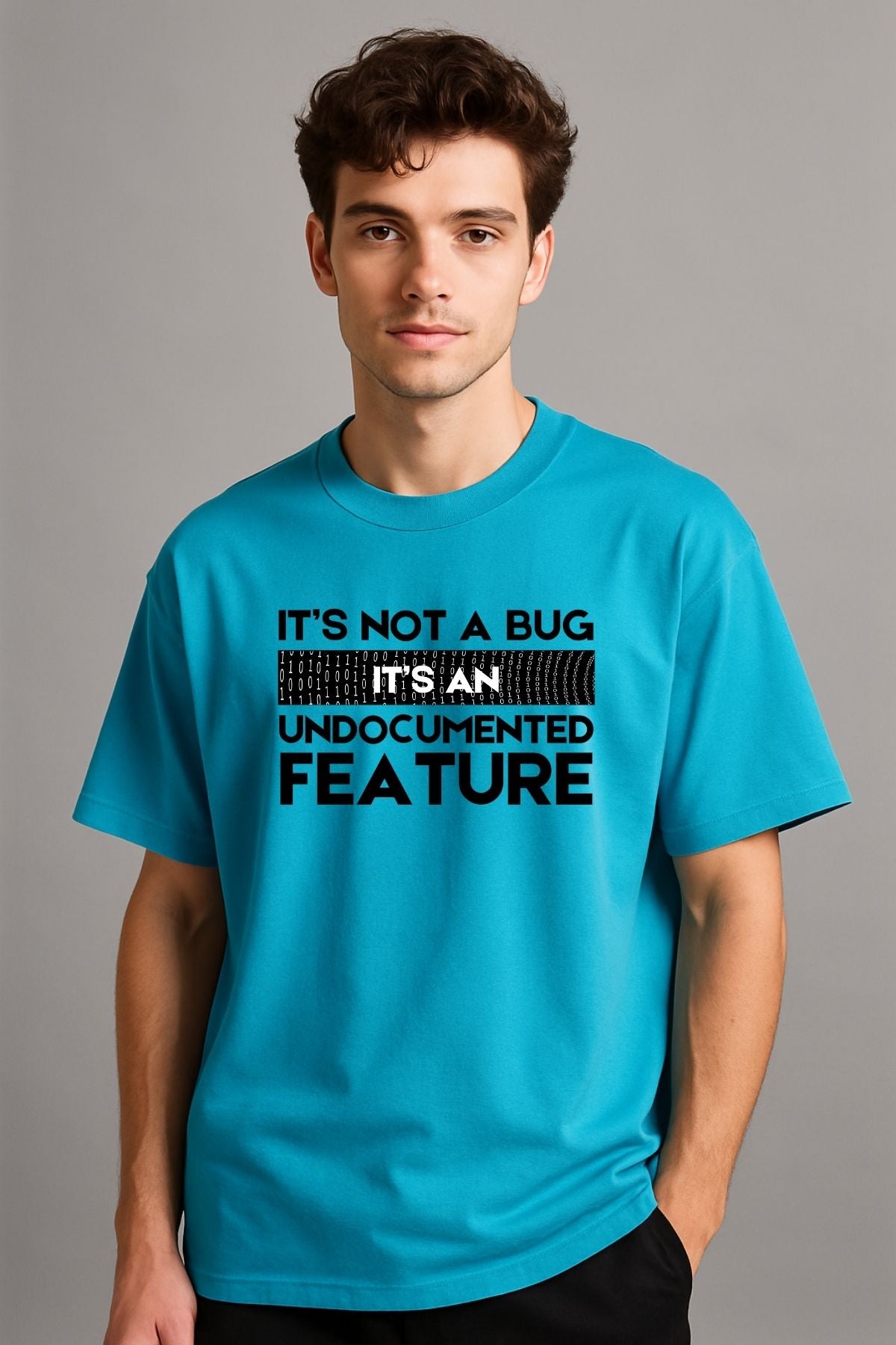 Undocumented Feature Text Printed Oversize T-Shirt