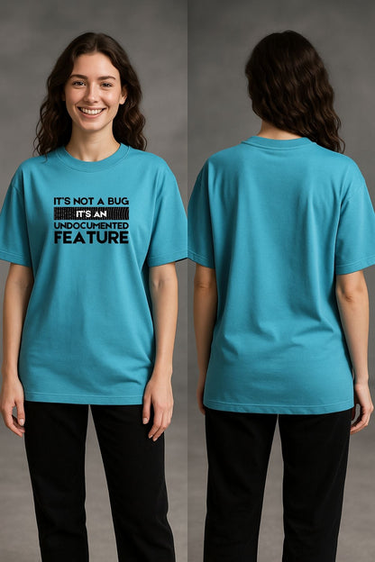 Undocumented Feature Text Printed Oversize T-Shirt