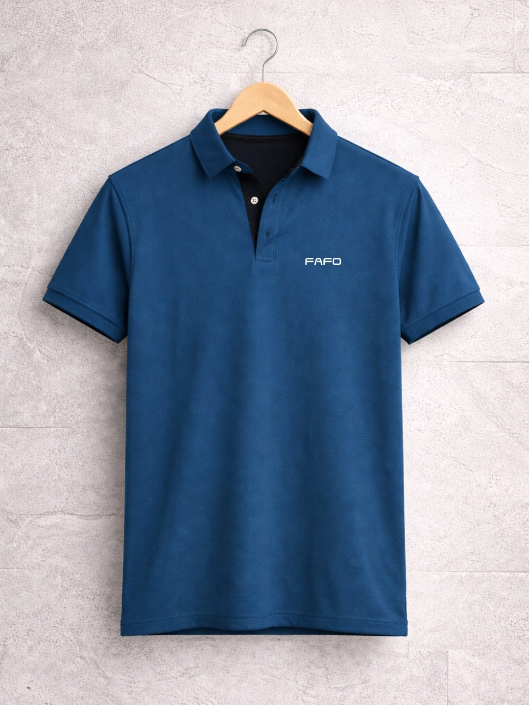 Atlantic Blue Premium Cotton Blend Polo T-Shirt for Men