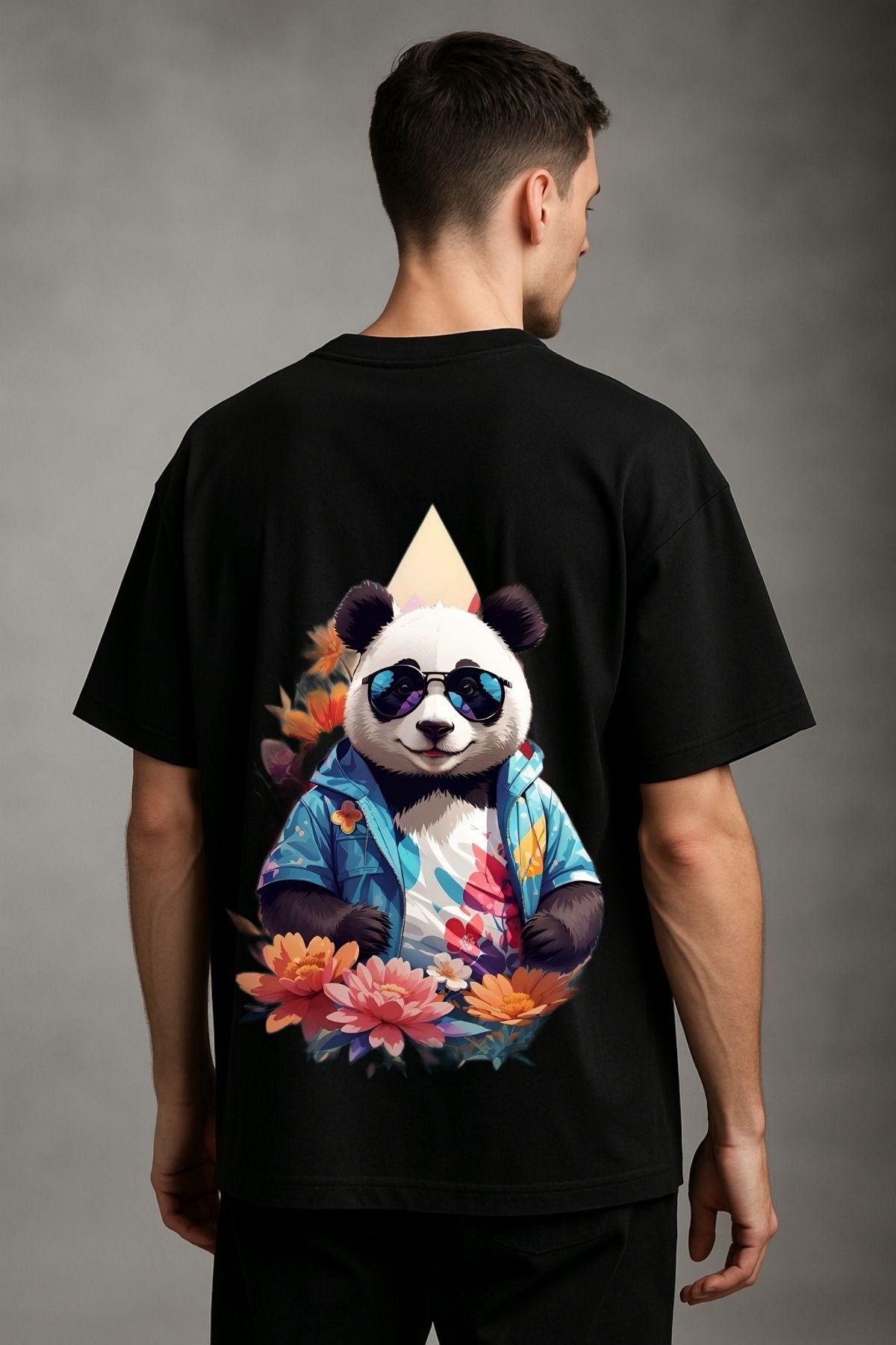 Funky Panda Printed Oversize T-Shirt