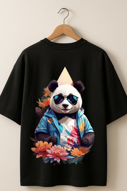 Funky Panda Printed Oversize T-Shirt