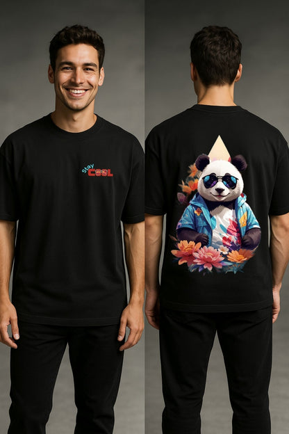 Funky Panda Printed Oversize T-Shirt