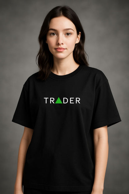 Day Trader  Printed Oversize T-Shirt