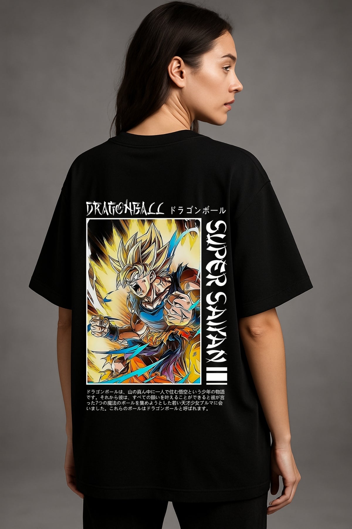 Goku Super Saiyan Anime Printed Oversize T-Shirt