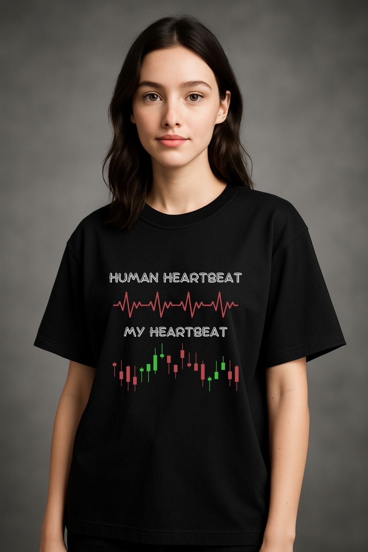 Trader Heartbeat Printed Oversize T-Shirt