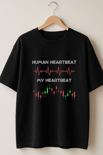 Trader Heartbeat Printed Oversize T-Shirt