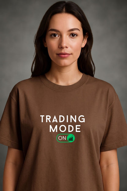 Trading Mode On Oversize Printed Trading T-Shirt