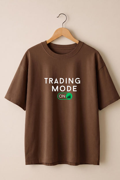 Trading Mode On Oversize Printed Trading T-Shirt