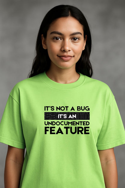 Undocumented Feature Text Printed Oversize T-Shirt