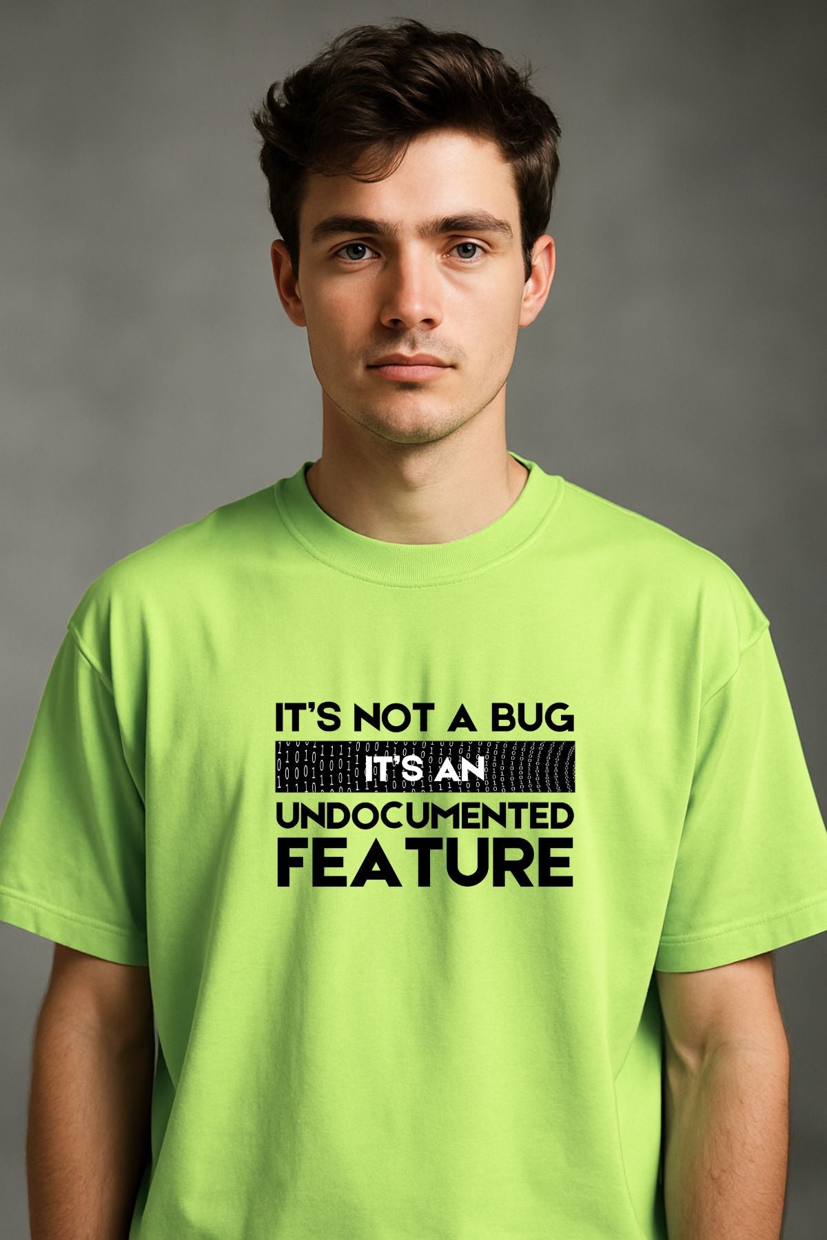 Undocumented Feature Text Printed Oversize T-Shirt