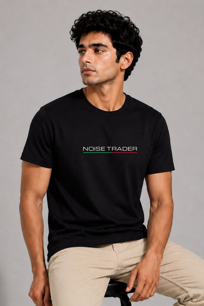 Noise Trader Black Printed Unisex Trading T-Shirt