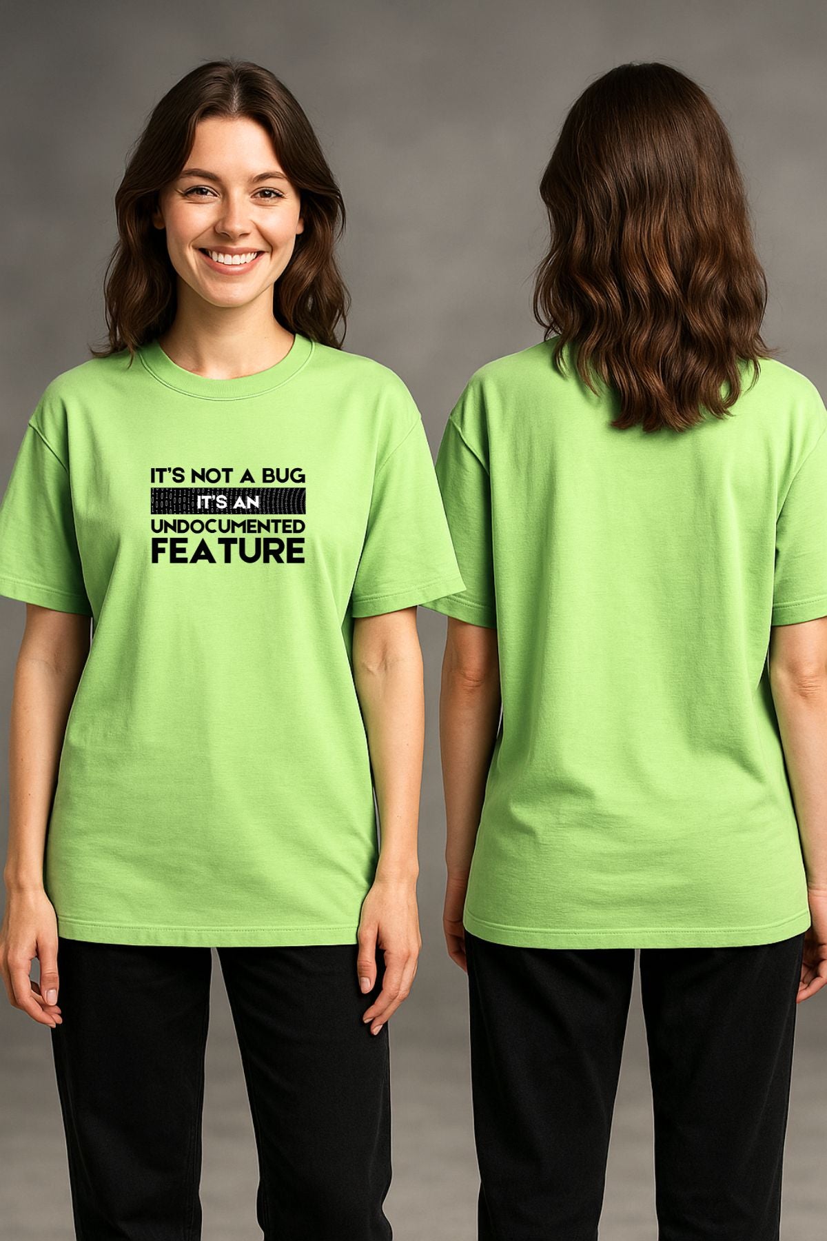 Undocumented Feature Text Printed Oversize T-Shirt