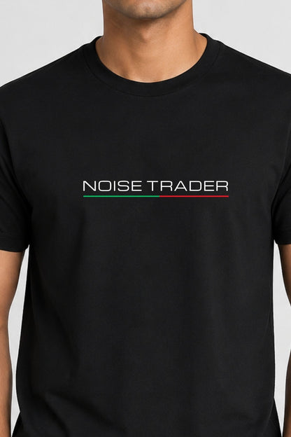 Noise Trader Black Printed Unisex Trading T-Shirt