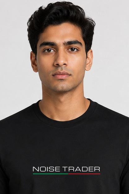 Noise Trader Black Printed Unisex Trading T-Shirt