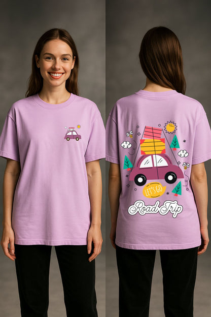 Road Trip Travel Printed Oversize T-Shirt