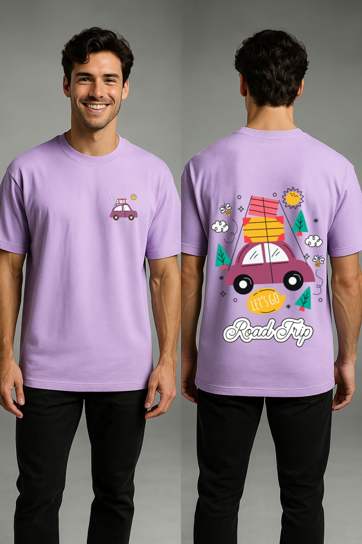 Road Trip Travel Printed Oversize T-Shirt
