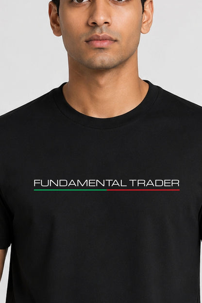 Fundamental Trader Black Printed Unisex Trading T-Shirt