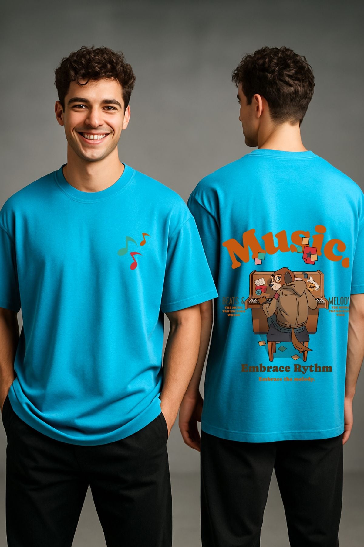 Music Lover  Printed Oversize T-Shirt