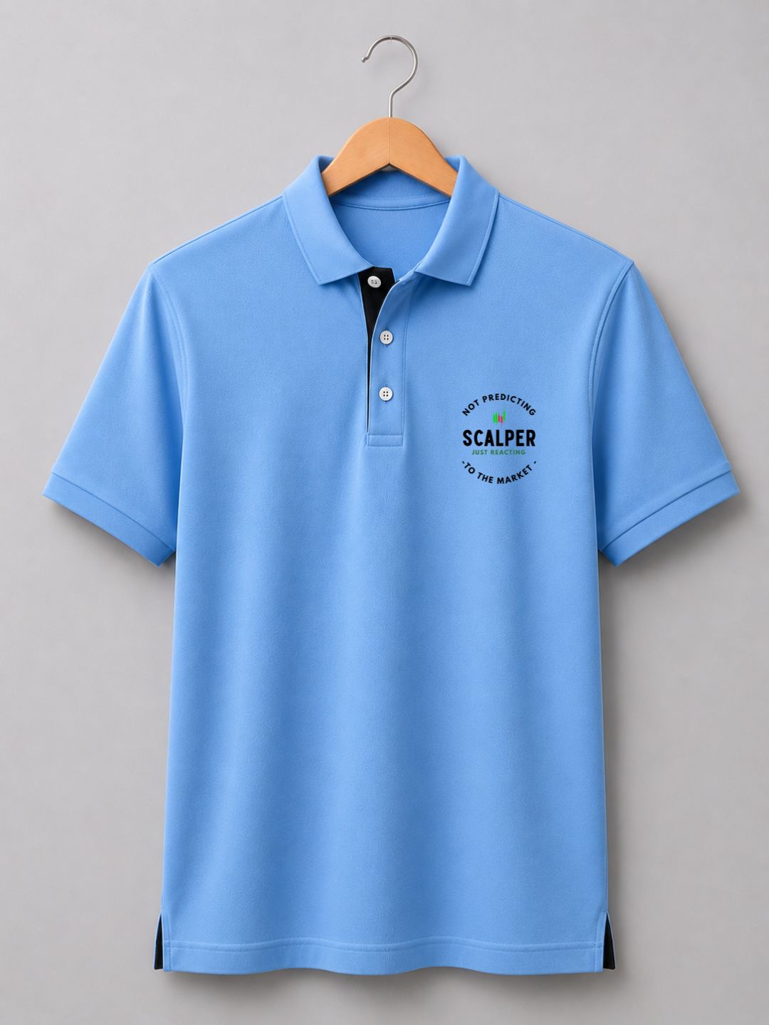 Scalper Trade Type Sky Blue Polo Trading T-Shirt
