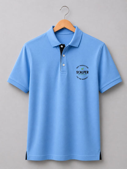 Scalper Trade Type Sky Blue Polo Trading T-Shirt