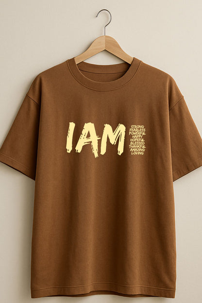 I AM Printed Oversize T-Shirt