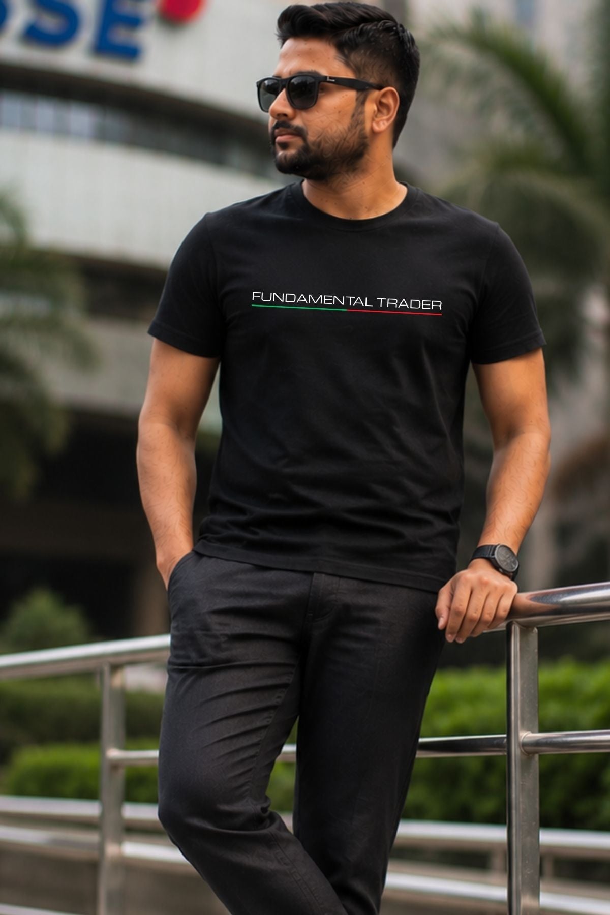 Fundamental Trader Black Printed Unisex Trading T-Shirt