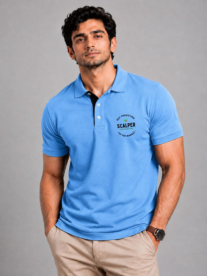 Scalper Trade Type Sky Blue Polo Trading T-Shirt