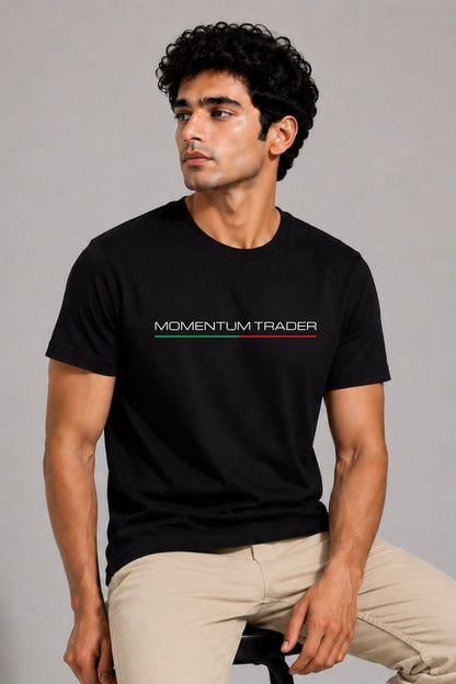 Momentum Trader Black Printed Unisex Trading T-Shirt