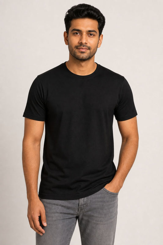 Black Premium Plain T-Shirt