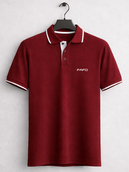 Premium Cotton Polo T-Shirt-Maroon