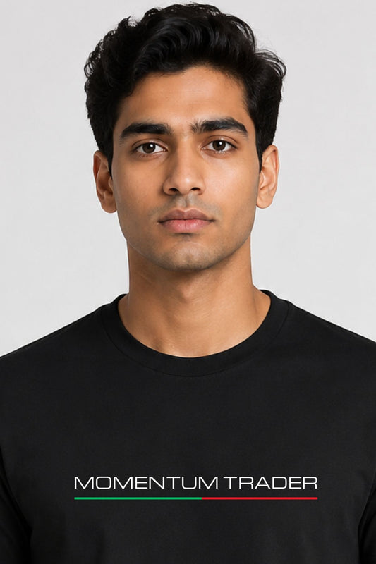 Momentum Trader Black Printed Unisex Trading T-Shirt