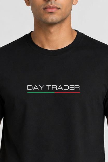 Day Trader Black Printed Unisex Trading T-Shirt